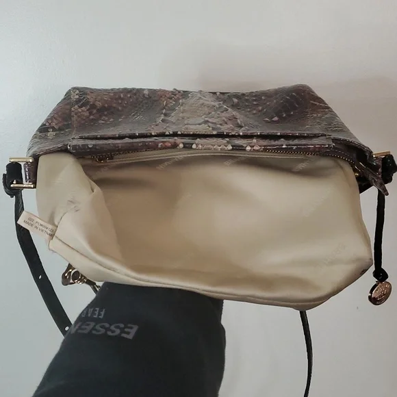 Brahmin Hillary Luminary Embossed Crossbody Snakeskin - Picture 8 of 16
